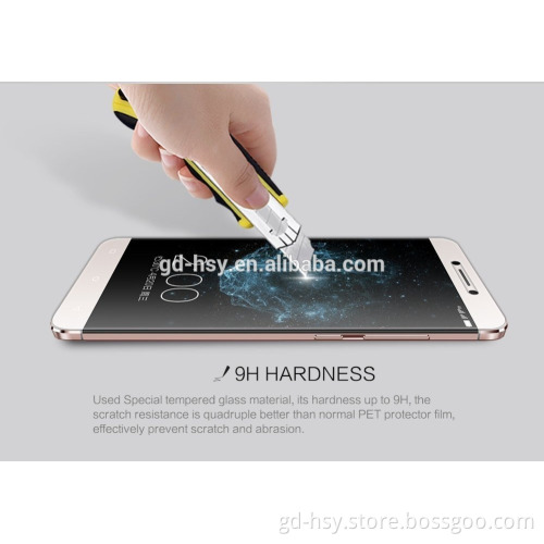 Factory Supplier New Premium Mobile Phone Accessories/Clear 2.5D Arch Edge Tempered Glass Screen Film Protector for LeTV Le2 Pro